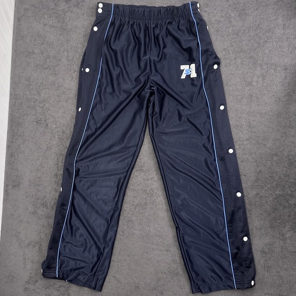 vintage y2k starter track pants mens medium navy blue snap legs Straight leg - Picture 2 of 16